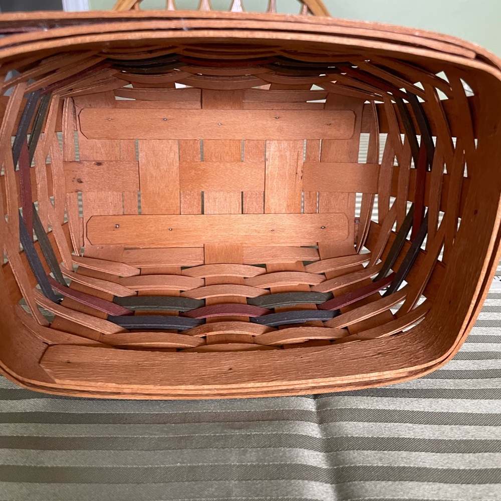 Longaberger Woven Wood Decorative Basket with Plastic Liner - Brown - Picture 7 of 9